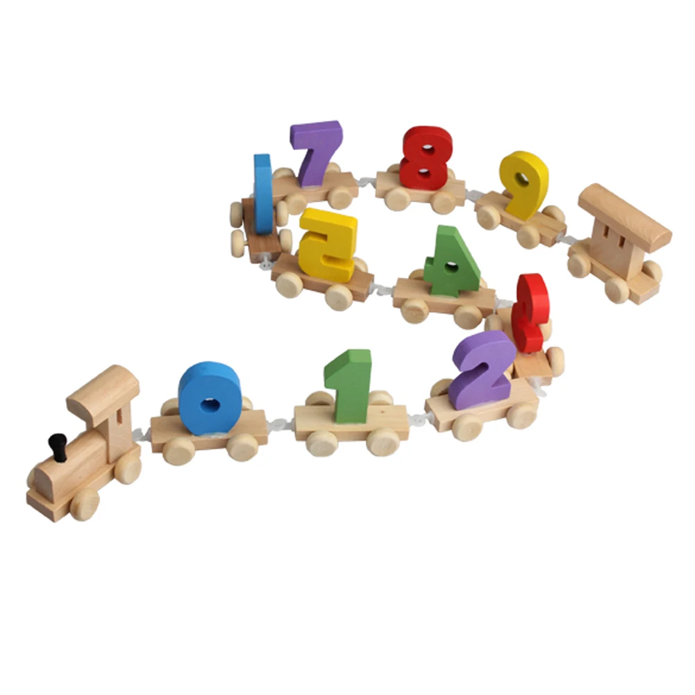 

Digital Number Wooden Train Figures Railway Kids Wood Mini Toy Educational @Z111
