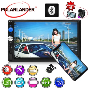 

2 DIN Car Radio Stereo Bluetooth AUX USB TF 7'' Touch Screen MP5 MP4 Multi-languages Screen Mirroring Mirror Link