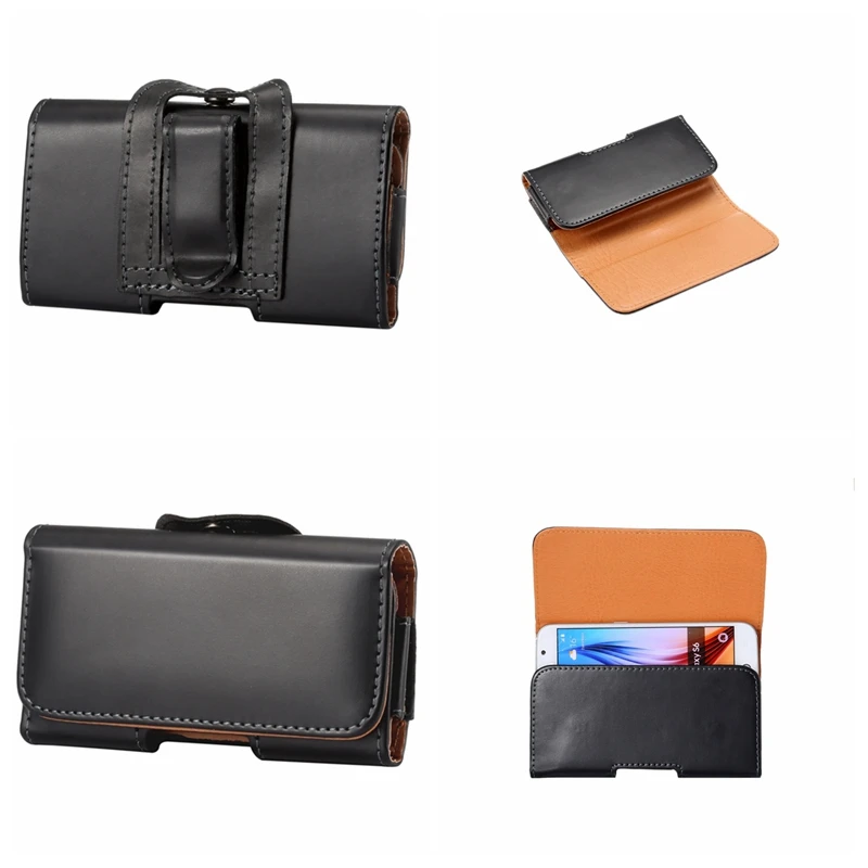 

For Multi Phone Model Universal Belt Clip Buckle Smooth Light Leather Cell Phone Case Flip Cover Wallet Pouch Clip Case Holster