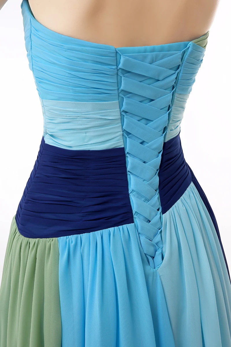 Colorful Rainbow Evening Dresses Long 2018 A Line Sweetheart Crystals Chiffon Formal Evening Gown Plus Size Backless Prom Dress Colorful Rainbow Evening Dresses Long 2018 A Line Sweetheart Crystals Chiffon Formal Evening Gown Plus Size Backless Prom Dress