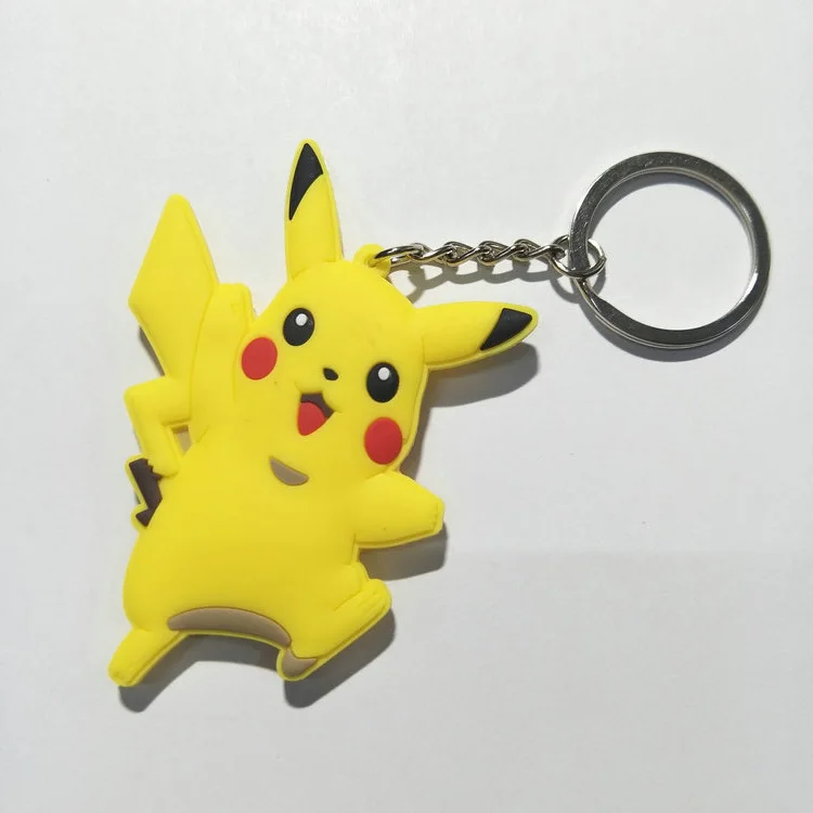 LLavero de PVC anime monstruo de bolsillo Bulbasaur Charmander divertido novedad colgante silicona para llave joyería Chaveiro Llaveros regalo
