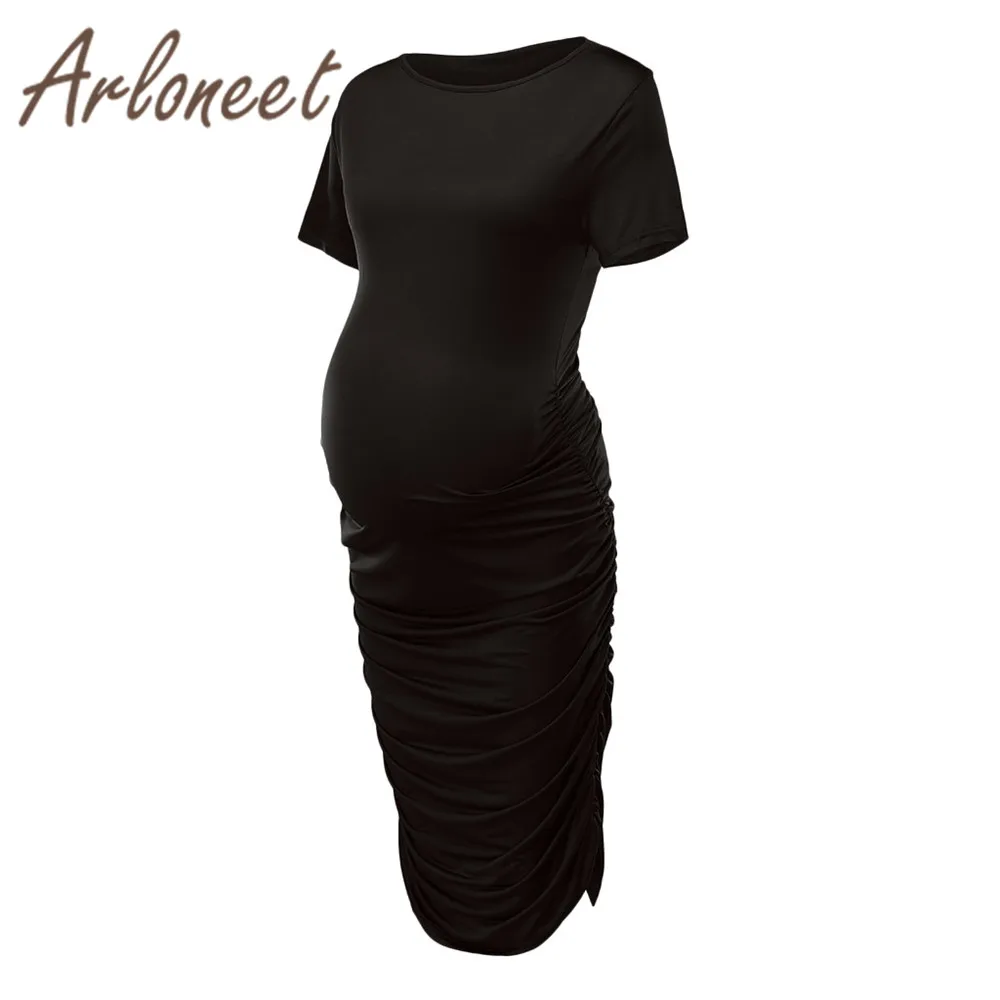 Одежда arloneet пикантные женские для беременных платье Vestidos мягкий одноцветное платье Летний больших размеров вечерние женские платье pregnanct