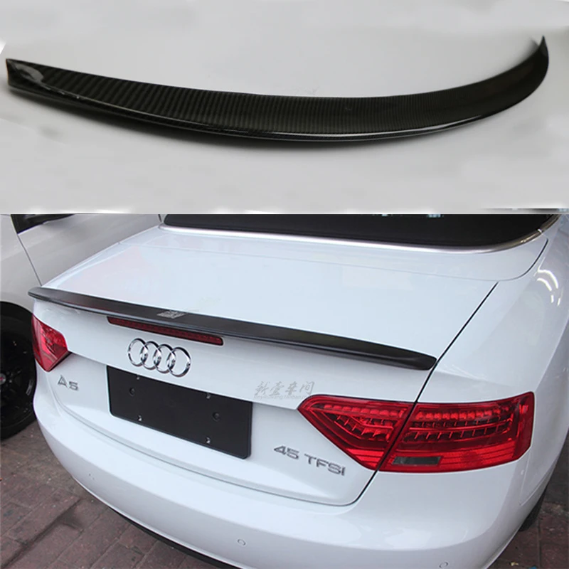 S5 Style Carbon Fiber Rear Trunk spoiler Wing Fit For Audi A5 Coupe