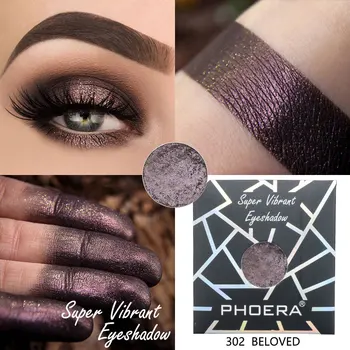 

PHOERA 12Colors Eyeshadow Flicker Pearlescent Eye Shadow Monochrome Diamond Shimmer Eyeshadow Powder Gold Rose Silver Eye Makeup