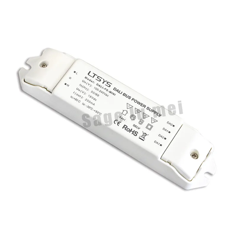 

Free shipping LTECH DALI-PS-MINI;DALI Bus Power supply;100-240VAC 50/60Hz input,15VDC 200MA output DALI Dimming Driver for LED