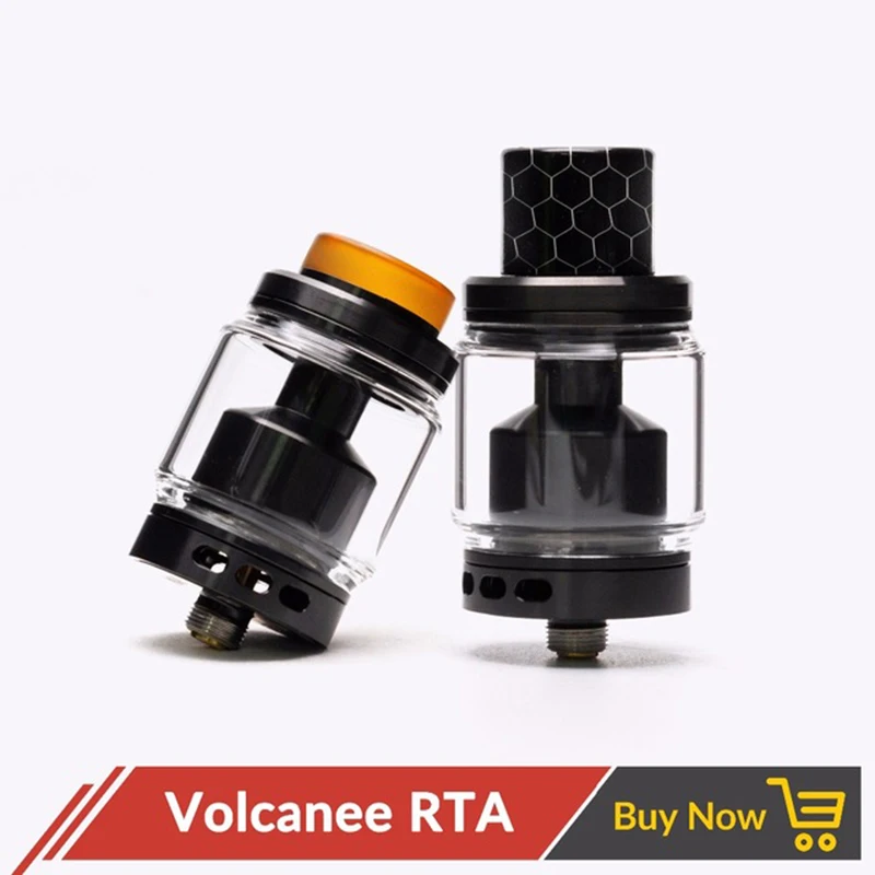 Volcanee RTA атомайзер с двойной катушкой 5 мл 24 мм Диаметр Топ Заправка для Vape электронная сигарета vs Reload Doggy Style Skyline RTA