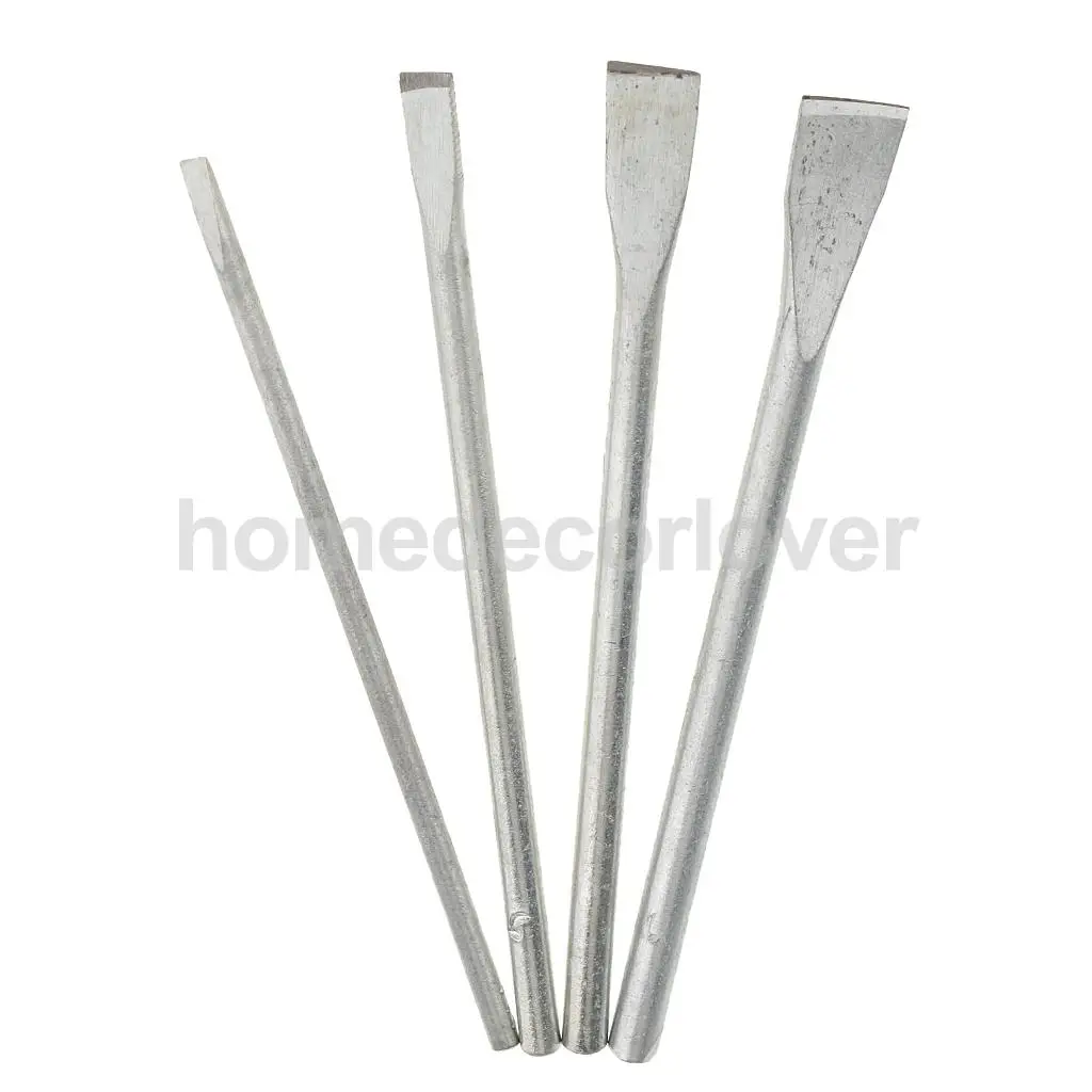 4pcs/Set Stainless Steel Leather Flat Punch Cut Tool Wallet Belt Punch