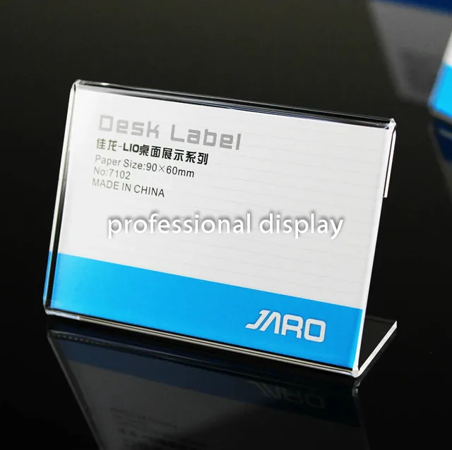90x60mm 50pcs tag ticket card display stand l acrylic table desktop