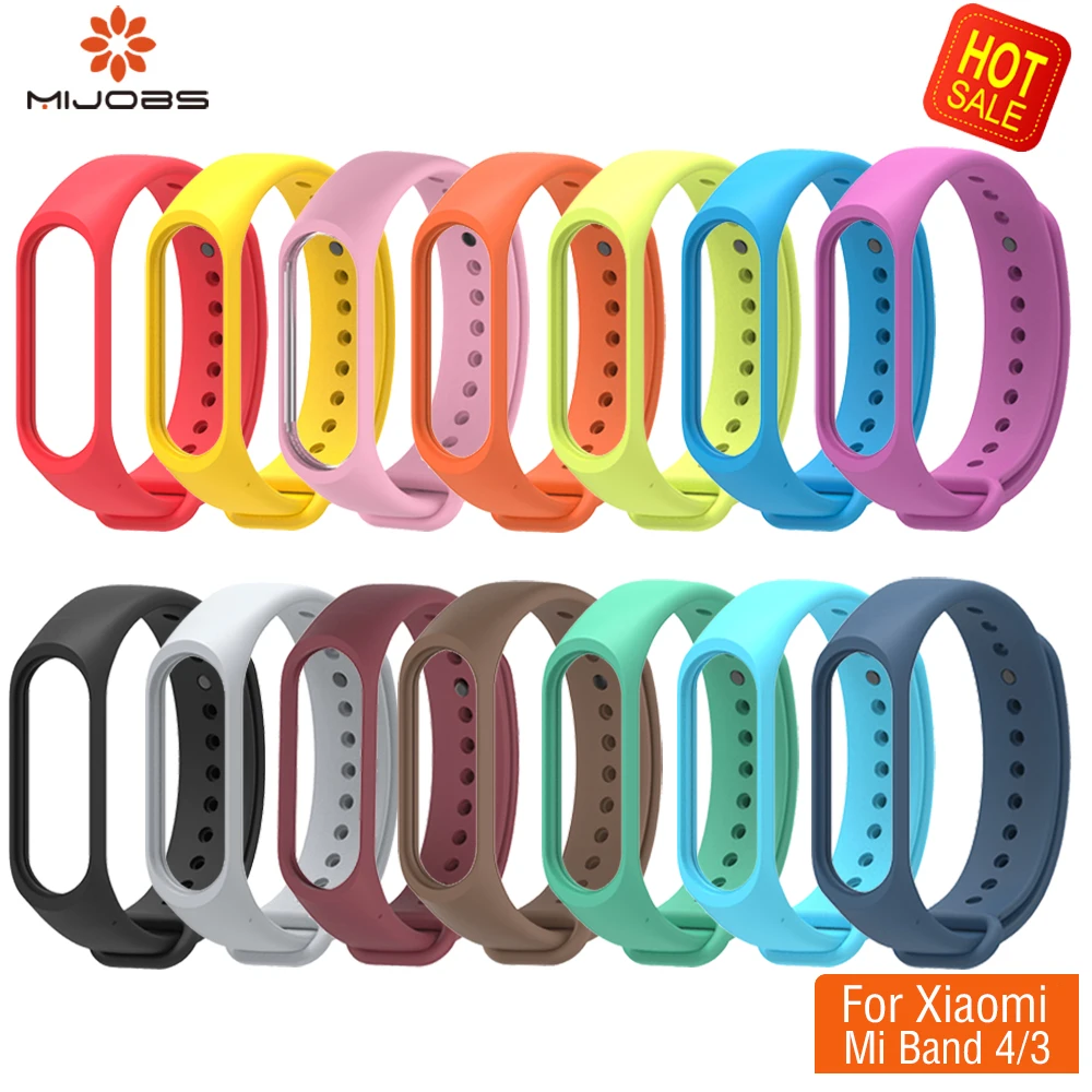 

Sport Mi Band 3 4 Bracelet for Xiaomi Mi Band 3 4 Strap Smart Watch Miband 3 4 accessories Silicone pulsera correa Mi 3 replace