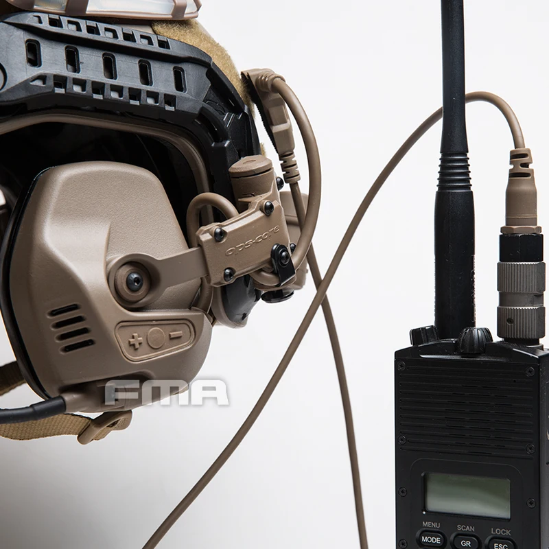 

FMA Tactical Function RAC Noise Reduction Headset For ARC Series Rail Helmet BK/DE