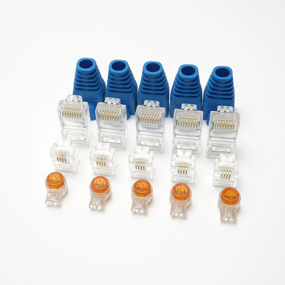 11 шт. Набор RJ45 RJ11 RJ12 CAT5 CAT5e портативный набор инструментов для ремонта локальной сети Utp кабельный тестер и плоскогубцы Обжимные Щипцы штекер зажим ПК