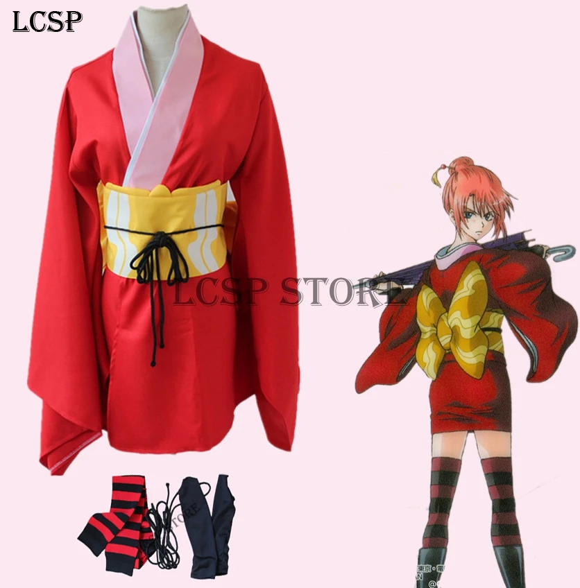LCSP GINTAMA йошихара Кагура Косплей Костюм японское аниме кимоно Униформа костюм