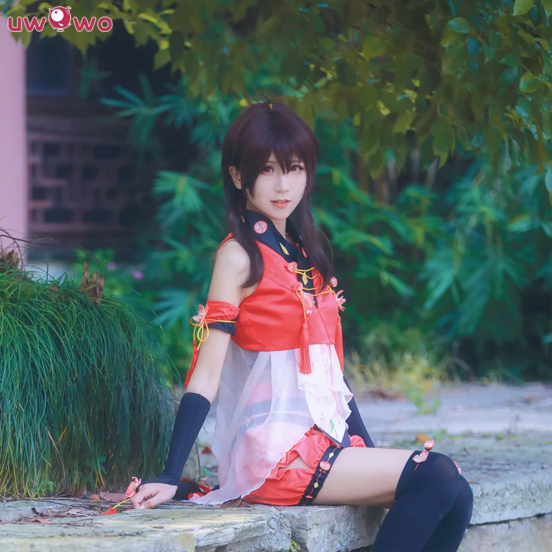 UWOWO Yuezheng Ling Cosplay VOCALOID CHINA PROJECT  White Costume VOCALOID Cosplay Feminino Chinese Style Yuezheng Ling Costumes