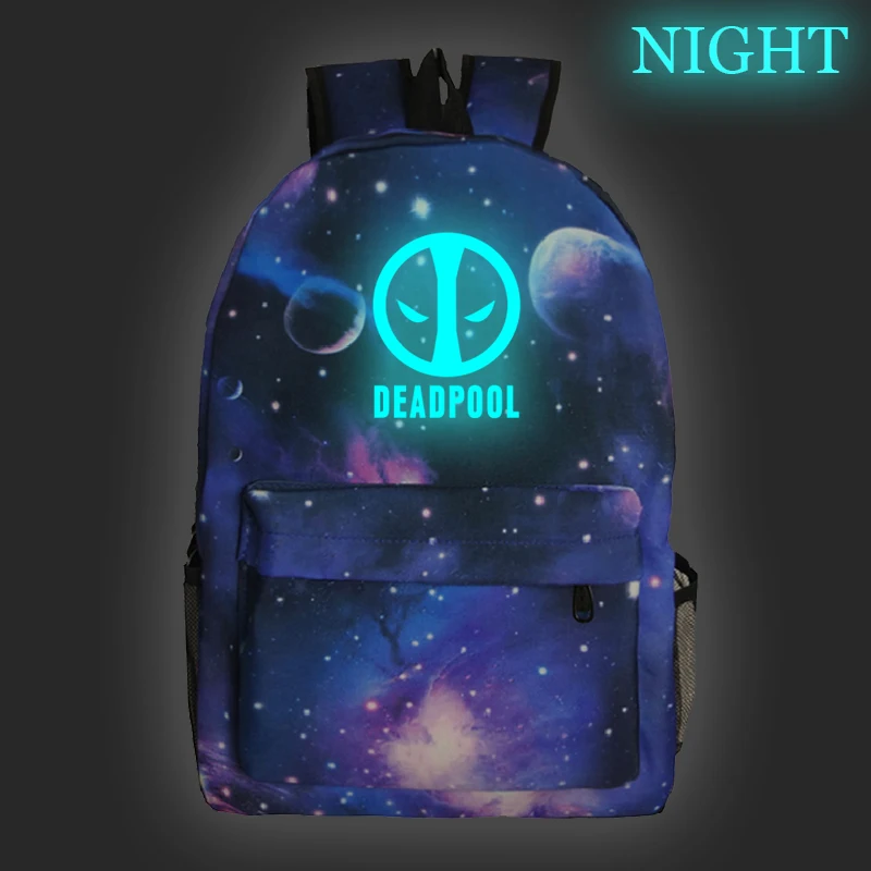 

Deadpool Luminous Knapsack Wade Winston Wilson Beautiful Bag Men Women Boy Girl School Bag Fashion New Pattern Backpack