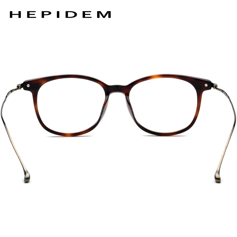 B титановая оправа для очков, мужские винтажные очки по рецепту, Женские Ретро квадратные очки для близорукости, оптическая оправа, очки H854