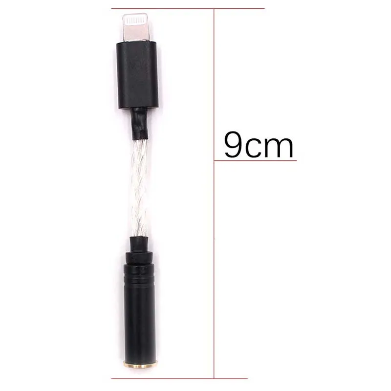 Lusya sterling silver Headphone Adapter For iPhone 7 8 X AUX Adapter For Lightning To 3 5mm 4 4mm 2 5mm Female T0749