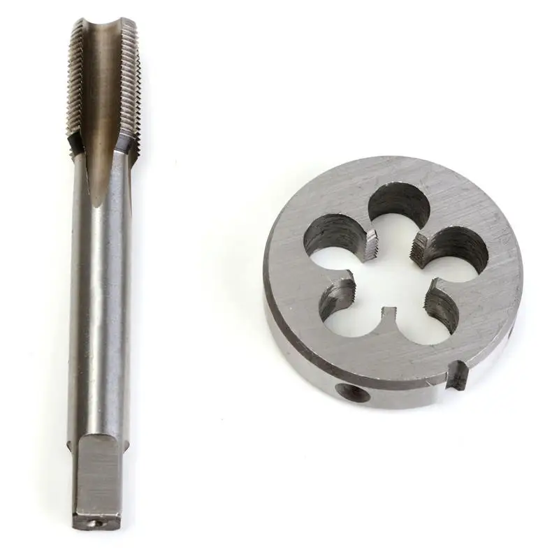 

Drillpro 1/2-28 UNEF Hand Tap & Round Die Set HSS Right Hand Tapping Hand Cutting Tool 80mm x 8mm Top Quality