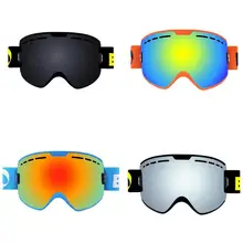 Профессиональные лыжные очки с двойными линзами Анти-туман сноуборд для взрослых лыжные очки Брендовые женские мужские сферические снежные очки