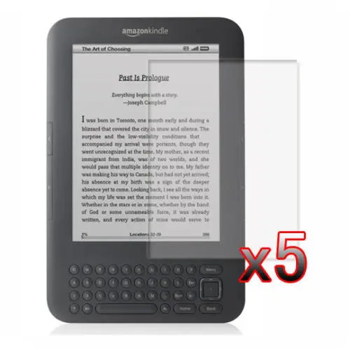 5x Clear LCD Screen Protector Guard Film For Amazon Kindle