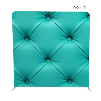 

8ft Turquoise leather sofa stitched buttons for double sided printing on fabric pillowcase backdrop