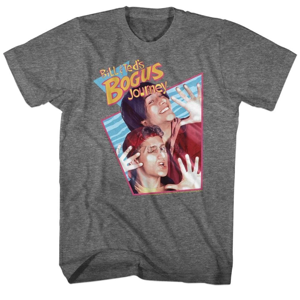 

BILL AND TED Men Short Sleeve T-Shirt GRAPHITE HEATHER BOGUS RHOMBUS W Cool Casual pride t shirt men Unisex New