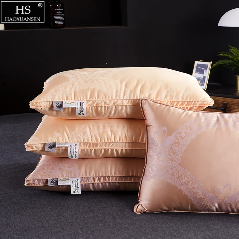 HS 48*74cm Luxury Rectangle White Goose/Duck Down Feather Bedding