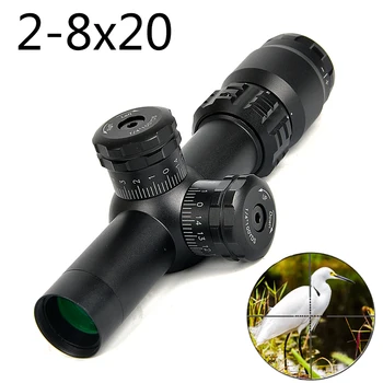 

NEW 2-8X20 Optics Compact Riflescope Hunting Scope Mil Dot Reticle Sight Shooting Hunting Airsoft Air Guns