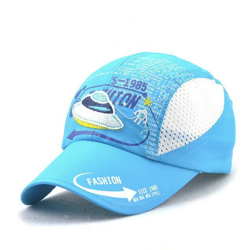 وهذا دش تنفس شبكة أطفال صيف أطفال snapback قبعة بيسبول للتعديل منحني صبي أو فتاة الشمس قبعة