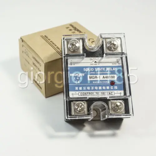 

Твердотельное реле 20x, модель SSR AC-AC 60A 70-280VAC/24-480VAC