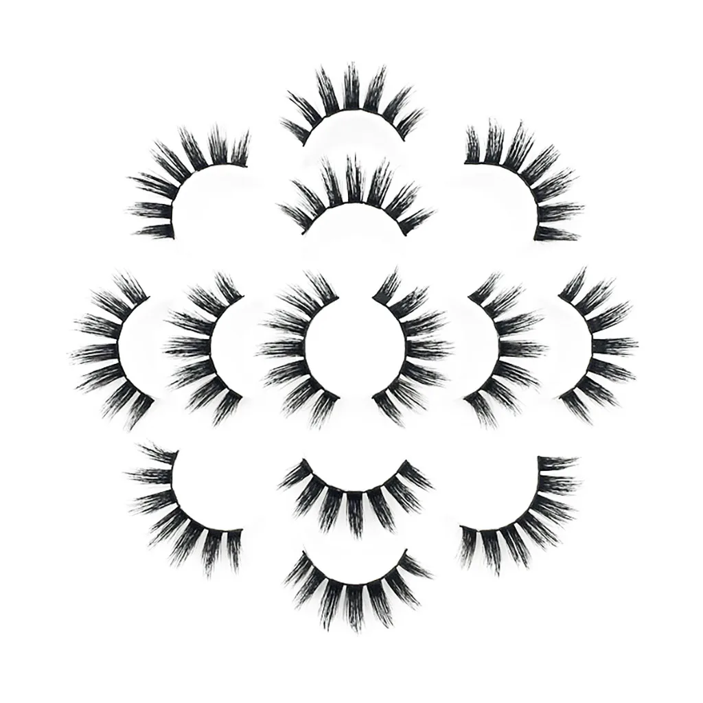 

7Pair Luxury 6D False Lashes Fluffy Strip Eyelashes Long Natural Party