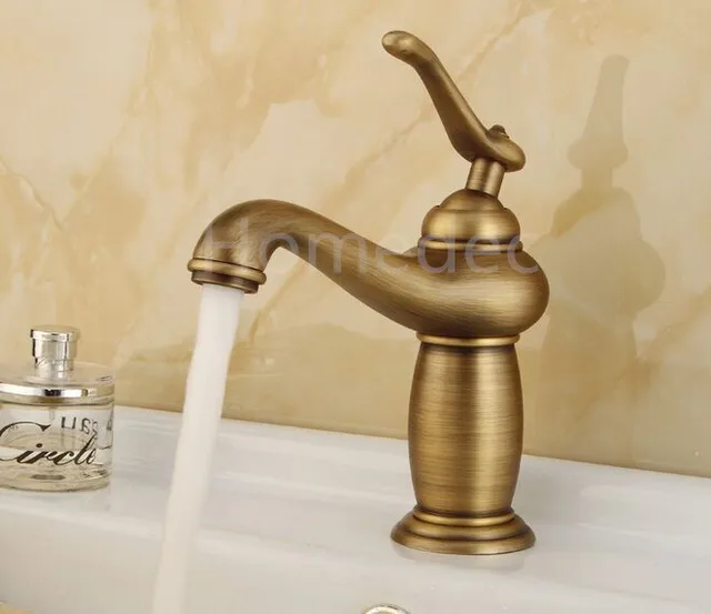 vendita calda antico rubinetti della cucina rubinetti del bagno oro ottone miscelatore per lavabo bacino rubinetti