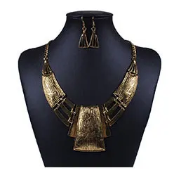 Новое многослойное богемское Африканское ожерелье из бусин и серьги индийское ожерелье s Набор африканские комплекты украшений для женщин бижутерия