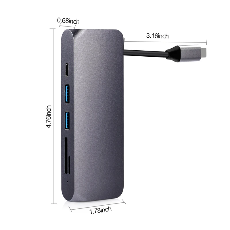 Baolyda USB C Хами док станция для HDMI/VAG/Ethernet Thunderbolt 3 типа конвертер Macbook