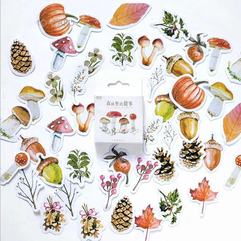

45 Pcs/box kawaii Forest plants Mini Paper Sticker Decoration diy Diary Scrapbooking Label Sticker Stationery School Supply