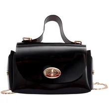 Новая мода личности дикий прозрачный желе цепи плечо нанизанные небольшой квадратный мешок