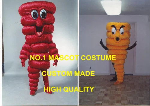 Best Offers 1 Set Red/Yellow Tornado Mascot Costume Halloween Tornado Theme Halloween Carnival Anime Cosply Mascotte Costumes Fancy 1800