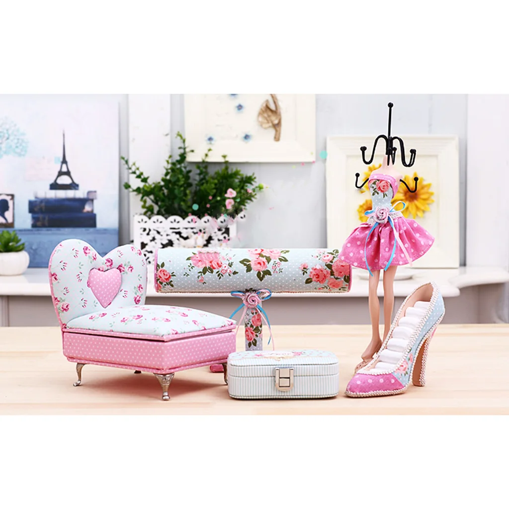 

Multi-color Flower Sofa Shoe Shape Jewelry Organizer Display Stand Hanging Case