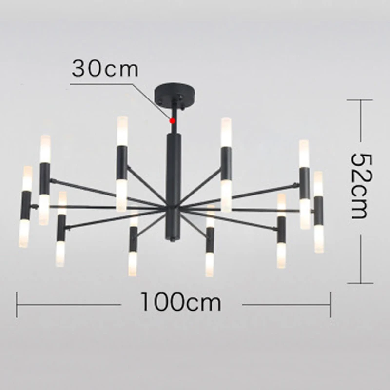 SGROW акрил 20 головок филиал подвесные светильники светодио дный промышленные светодиодные светильники для гостиной спальни столовой