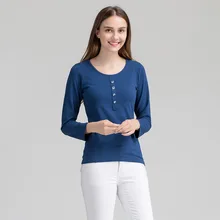 Ejqyhqr хлопок сборки в бюстгальтер футболка Для женщин с длинным рукавом дышащий Костюмы женский футболка Топы Повседневное женские футболки