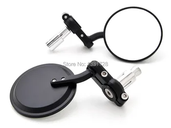 

Black 7/8" Bar End Mirrors Round 3" For Suzuki GSXR GSX-R Gixxer Hayabusa 1300