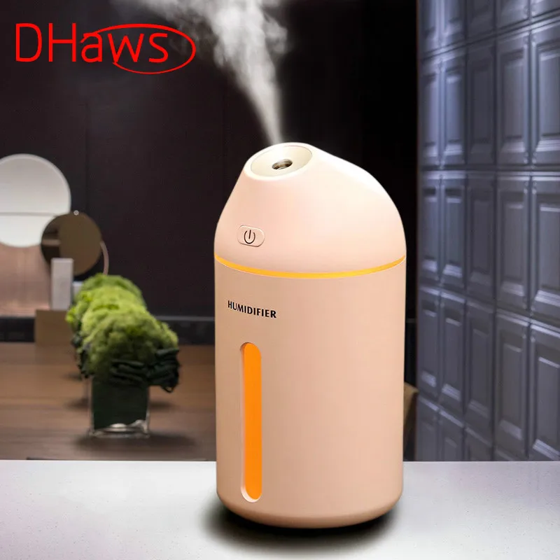 

Dhaws Ultrasonic Aromatherapy Essential Oil Aroma Diffuser Cool Mist Humidifier Car With LED Lights Air Humidifier USB 320ML