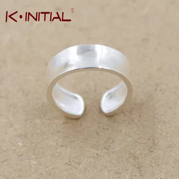 Kinitial 1Pcs Sterling Silver 925 Adjustable Rings For Women Jewelry Wedding Rings Lady Wide Rings Gift Drop shipping Bijoux
