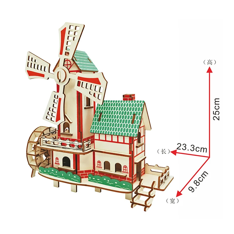 

DIY arts and 3D building Handmade Wooden Craft toys Party Arts Puzzles Model Decoration for children kid Toy Birthday Best Gift