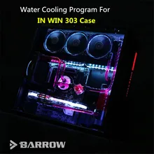 Barrow IN WIN 303 Hard Tube Lighting Water Cooling Program For AMD For INTEL GPU+CPU+Pump+Radiator+RGB Fans