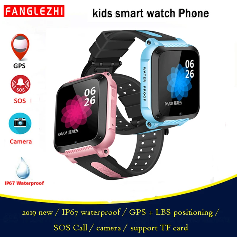 

GPS Watch Kids Smart Watch Waterproof Children Phone Watch Wristwatch Position Camera Tracker SOS Call Students Smartwatc 2019