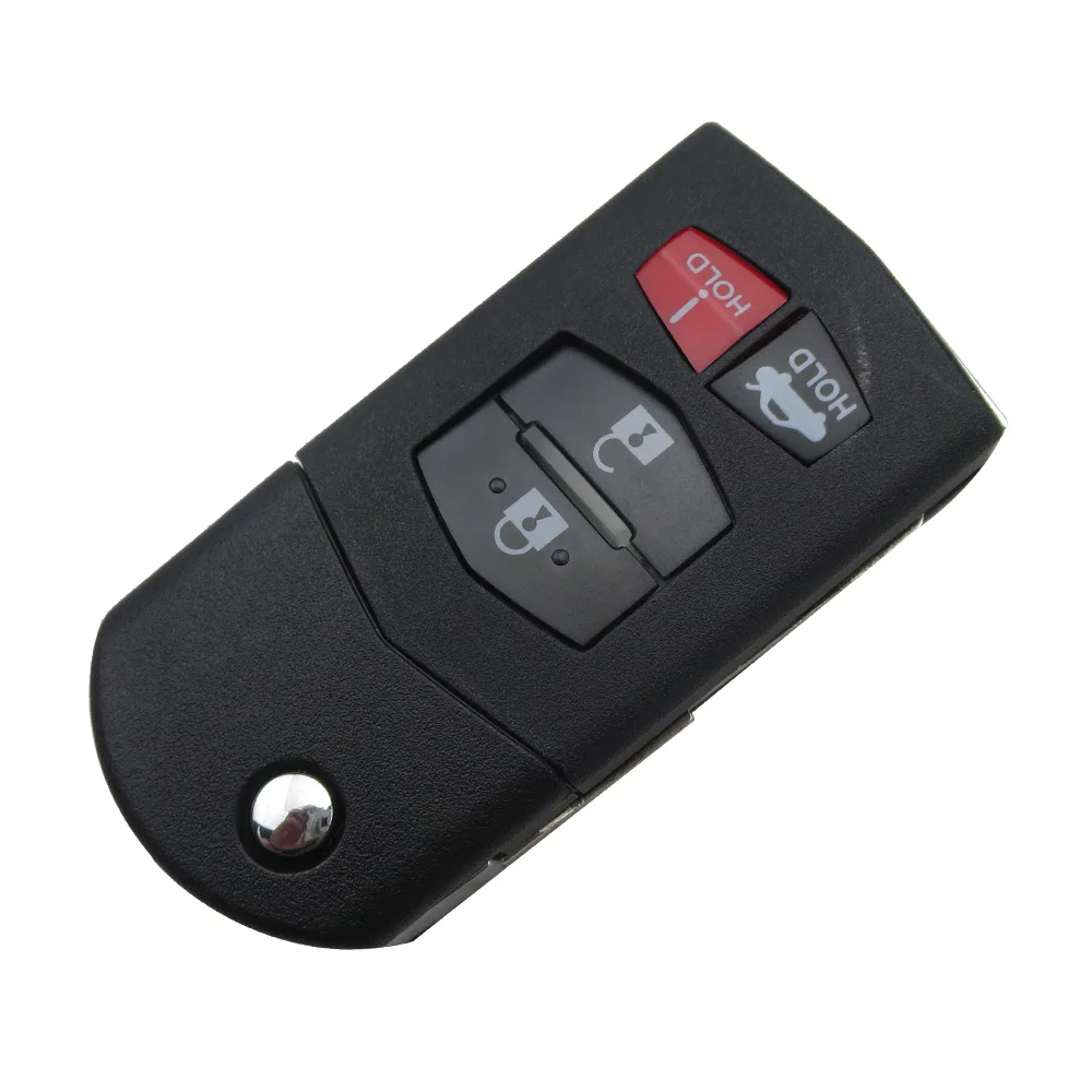 OkeyTech для Mazda оболочки 4 кнопки флип складной дистанционный ключ крышка чехол для ключей для Mazda 3, 5, 6, RX-8 MX-5 CX-5 Miata CX-7 CX-9 05-1