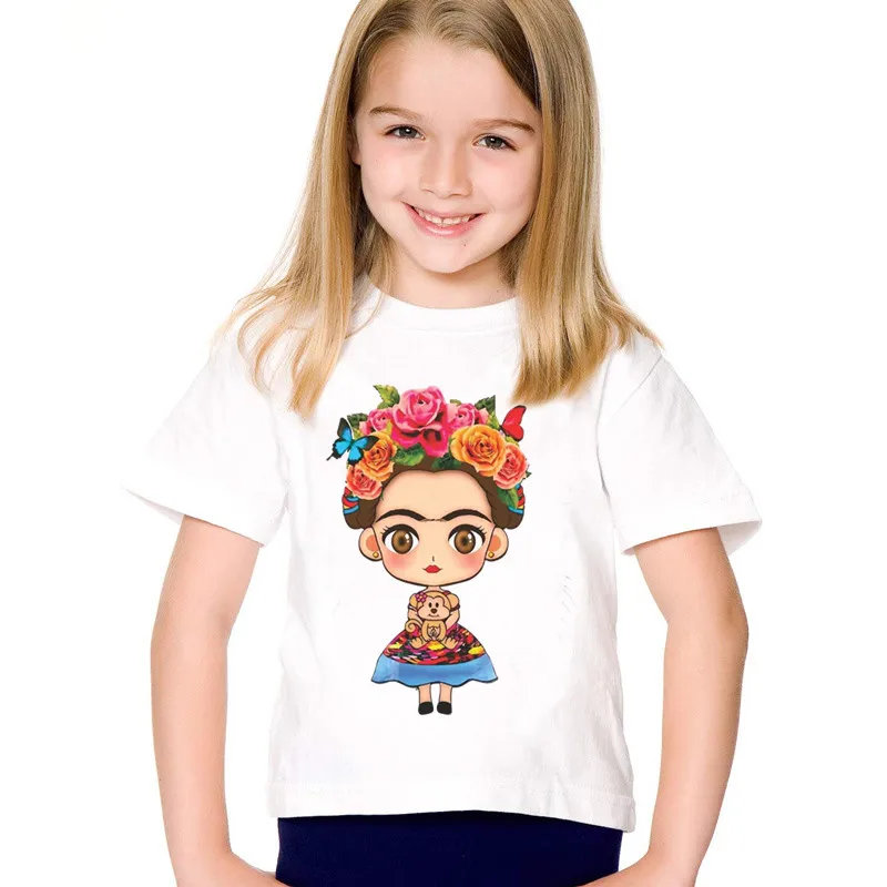 

Childrens Cartoon Print Girls Tops Funny Child T-Shirt For Girls Cute Short-sleeved Tshirt Boy Little Girl Clothes Baby Clothing