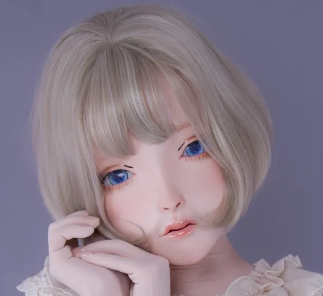 (LiLi Mask 35) милая девушка резиновая маска на голову Кигуруми для косплея японская