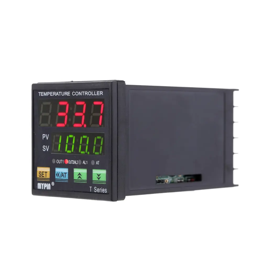 

Digital LED PID Temperature Controller Thermometer Heating Cooling Control VSR 2 Alarm Relay 0-10V Analog Quantity Output TC/RTD