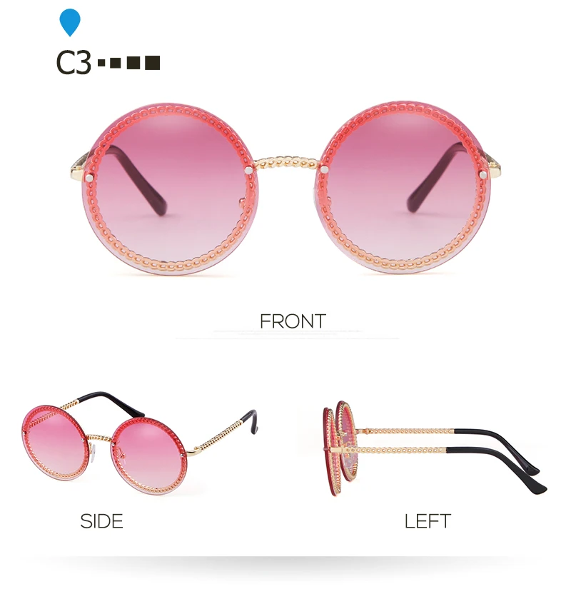 SORVINO, винтажные оттенки, для женщин, без оправы, круглые солнцезащитные очки,, фирменный дизайн, 90 s, панк, Роскошные, негабаритные, золотые, солнцезащитные очки, P342